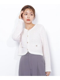 【SALE／40%OFF】ファンシーツイードカーディガン JILL by JILL STUART ジル バイ ジル スチュアート トップス ニット グリーン ピンク ベージュ ブラック【RBA_E】【送料無料】[Rakuten Fashion]
