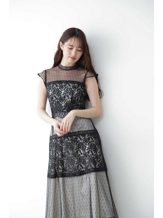 楽天市場】【SALE／60%OFF】レース×ドットティアードドレス JILL by  