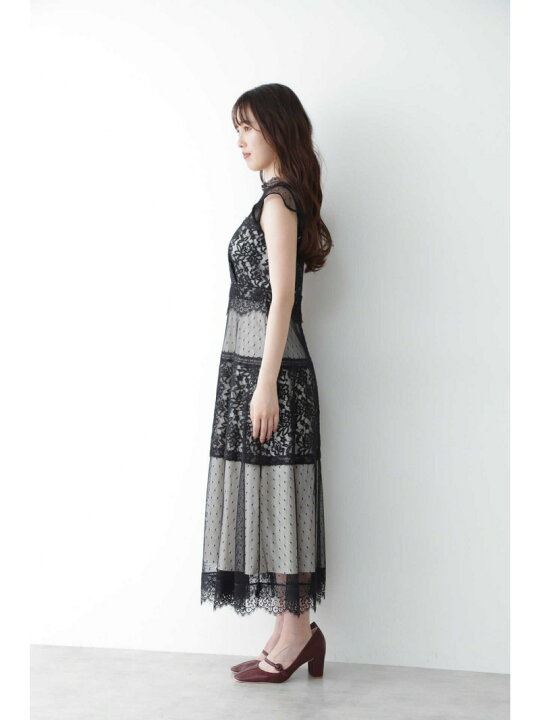 楽天市場】【SALE／60%OFF】レース×ドットティアードドレス JILL by  