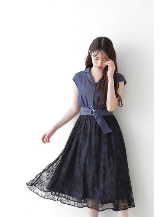 楽天市場 Sale 60 Off シャツトップレースワンピース Jill By Jillstuart ジル バイ ジルスチュアート ワンピース ワンピースその他 ネイビー ピンク Rba E 送料無料 Rakuten Fashion Jill By Jillstuart