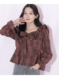 イレギュラーフリルブラウス JILL by JILL STUART ジル バイ ジル スチュアート トップス シャツ・ブラウス ブラック ブラウン【送料無料】[Rakuten Fashion]