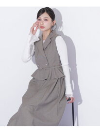 ペプラムジレジャンスカ JILL by JILL STUART ジル バイ ジル スチュアート ワンピース・ドレス ワンピース グレー ブラウン【送料無料】[Rakuten Fashion]