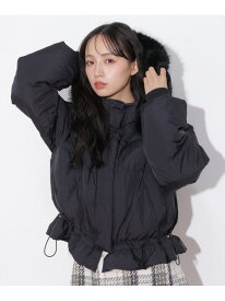 フェイクファー付きペプラムショートダウン 26AW JILL by JILL STUART ジル バイ ジル スチュアート ジャケット・アウター その他のジャケット・アウター ピンク ブラック ホワイト ブルー【送料無料】[Rakuten Fashion]