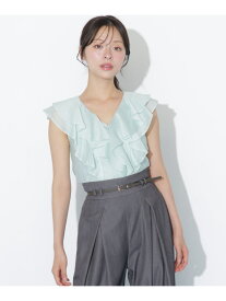 シアーラッフルブラウス JILL by JILL STUART ジル バイ ジル スチュアート トップス シャツ・ブラウス ホワイト ピンク グリーン【送料無料】[Rakuten Fashion]