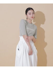 ロゴジャガードコンパクトニット JILL by JILL STUART ジル バイ ジル スチュアート トップス ニット グレー ブラック ホワイト【送料無料】[Rakuten Fashion]