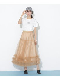 裾フリルチュールスカート JILL by JILL STUART ジル バイ ジル スチュアート スカート その他のスカート ベージュ グレー ホワイト【送料無料】[Rakuten Fashion]
