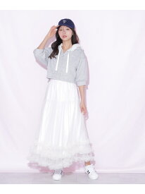 裾フリルチュールスカート JILL by JILL STUART ジル バイ ジル スチュアート スカート その他のスカート ベージュ グレー ホワイト【送料無料】[Rakuten Fashion]