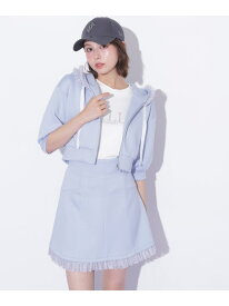 【SALE／20%OFF】チュールフリルダイバーパーカー JILL by JILL STUART ジル バイ ジル スチュアート トップス カットソー・Tシャツ ブルー グレー ピンク【RBA_E】【送料無料】[Rakuten Fashion]