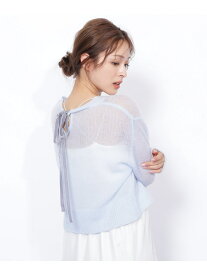 【SALE／50%OFF】シアーリボンニット JILL by JILL STUART ジル バイ ジル スチュアート トップス ニット ブルー ピンク ホワイト【RBA_E】【送料無料】[Rakuten Fashion]