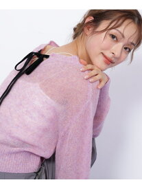 【SALE／50%OFF】シアーリボンニット JILL by JILL STUART ジル バイ ジル スチュアート トップス ニット ブルー ピンク ホワイト【RBA_E】【送料無料】[Rakuten Fashion]