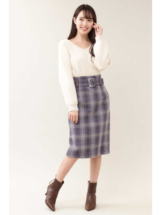 楽天市場】【SALE／50%OFF】ループラインチェックタイトスカート JILL