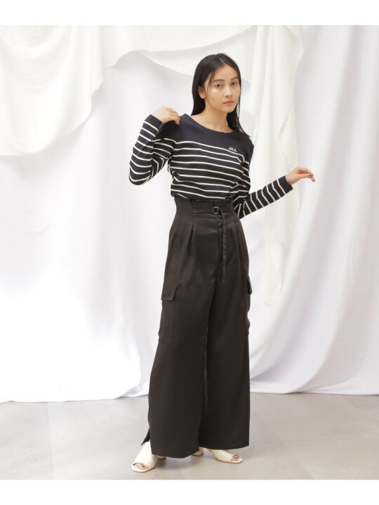 楽天市場】【SALE／20%OFF】ロゴ入りボーダークロップドニット JILL by 