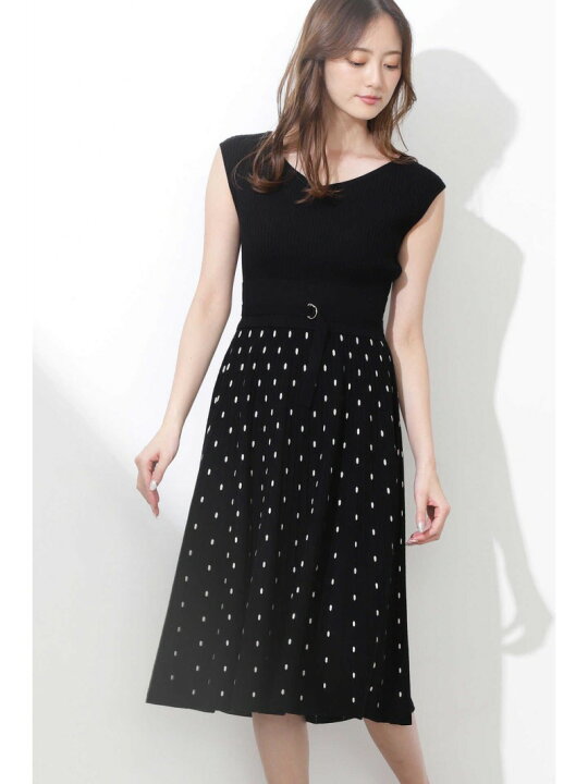 楽天市場】【SALE／30%OFF】ドットジャガードニットワンピース 