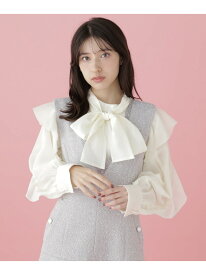 【SALE／30%OFF】ボウタイ付きフリルブラウス JILL by JILL STUART ジル バイ ジル スチュアート トップス シャツ・ブラウス ホワイト パープル ネイビー【RBA_E】【送料無料】[Rakuten Fashion]