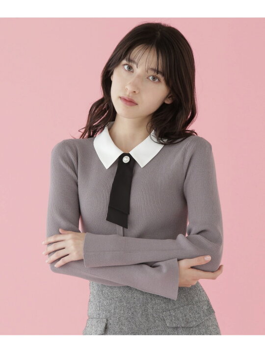 楽天市場】襟付きリボンタイニットトップス JILL by JILL STUART ジル 