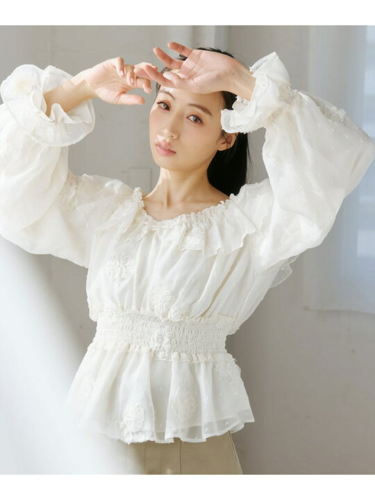 楽天市場】【SALE／50%OFF】2way立体レースブラウス JILL by JILL 