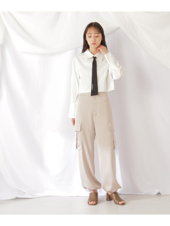 楽天市場】【SALE／55%OFF】タイ付きクロップドシャツ JILL by JILL 