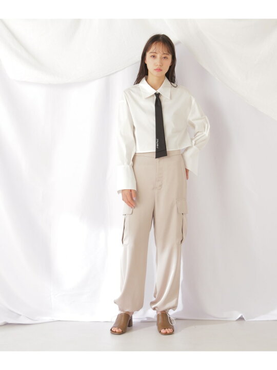 楽天市場】【SALE／50%OFF】タイ付きクロップドシャツ JILL by JILL  
