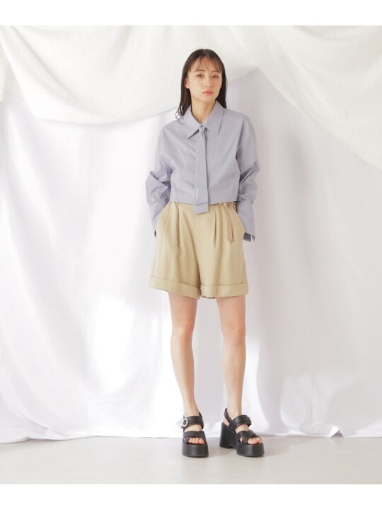 楽天市場】【SALE／55%OFF】タイ付きクロップドシャツ JILL by JILL 