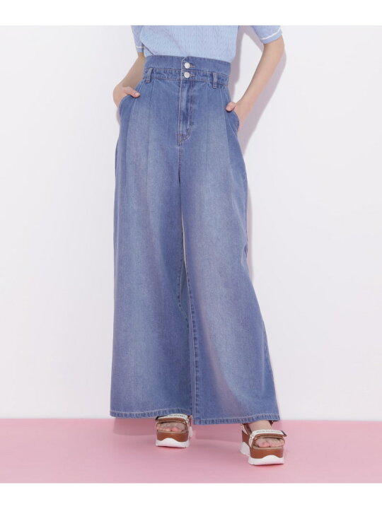 楽天市場】【SALE／32%OFF】タックワイドライトデニムパンツ JILL by 