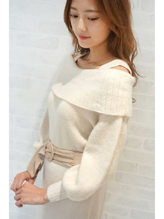 楽天市場】【SALE／50%OFF】オフショル タートル ニットワンピース 
