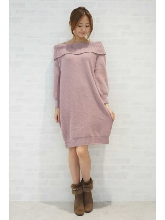 楽天市場】【SALE／50%OFF】オフショル タートル ニットワンピース 