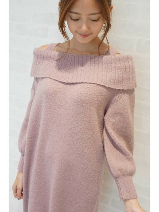 楽天市場】【SALE／50%OFF】オフショル タートル ニットワンピース 