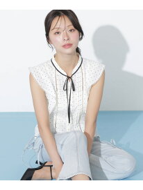 ハシゴレースフリル袖ブラウス JILL by JILL STUART ジル バイ ジル スチュアート トップス シャツ・ブラウス ブルー ホワイト ベージュ【送料無料】[Rakuten Fashion]