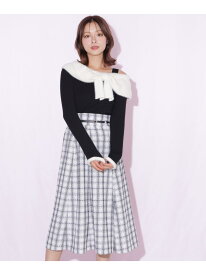 ロービングチェックフレアスカート JILL by JILL STUART ジル バイ ジル スチュアート スカート その他のスカート ブラック グレー ホワイト【先行予約】*【送料無料】[Rakuten Fashion]