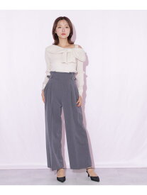 サイドベルトワイドパンツ JILL by JILL STUART ジル バイ ジル スチュアート パンツ その他のパンツ グレー ブラウン【先行予約】*【送料無料】[Rakuten Fashion]
