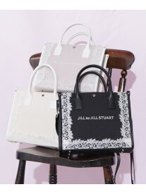 レースフレームトート JILL by JILL STUART ジル バイ ジル スチュアート バッグ その他のバッグ ブラック グレー ホワイト【送料無料】[Rakuten Fashion]