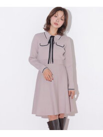 配色ラインニットミニワンピース長袖 JILL by JILL STUART ジル バイ ジル スチュアート ワンピース・ドレス ワンピース ホワイト ピンク ブラック【先行予約】*【送料無料】[Rakuten Fashion]