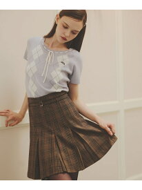 ＜セットアップ対応＞ボックスプリーツミニスカート JILL by JILL STUART ジル バイ ジル スチュアート スカート その他のスカート ブラウン グレー【送料無料】[Rakuten Fashion]
