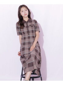 ビッグチェックニットワンピース JILL by JILL STUART ジル バイ ジル スチュアート ワンピース・ドレス ワンピース ブラウン ベージュ ネイビー【送料無料】[Rakuten Fashion]
