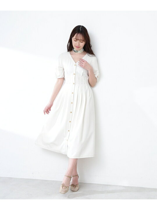 楽天市場】【SALE／30%OFF】タックウエストスカーフ付ワンピース JILL 