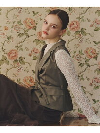 ベルト付きペプラムジレ JILL by JILL STUART ジル バイ ジル スチュアート ジャケット・アウター テーラードジャケット・ブレザー グレー ブラウン【送料無料】[Rakuten Fashion]