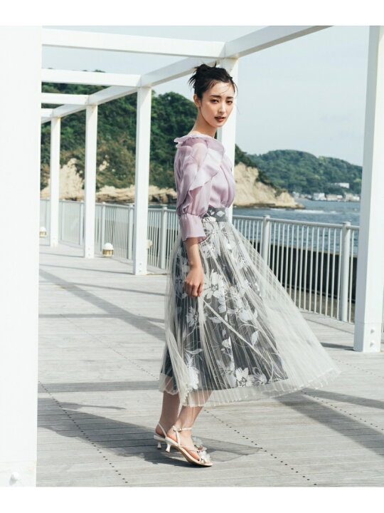 楽天市場】◇モノトーンフラワープリントスカート JILL by JILL STUART 