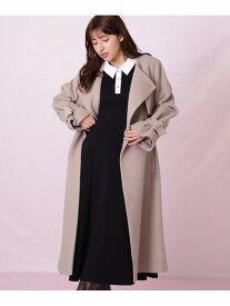 【SALE／37%OFF】ノーカラードレストレンチコート JILL by JILL STUART ジル バイ ジル スチュアート ジャケット・アウター その他のジャケット・アウター ピンク ブラウン ブラック【RBA_E】【送料無料】[Rakuten Fashion]