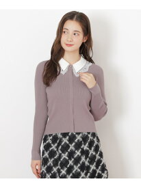 レース衿レイヤードニット JILL by JILL STUART ジル バイ ジル スチュアート トップス ニット グレー ホワイト ブラック【送料無料】[Rakuten Fashion]