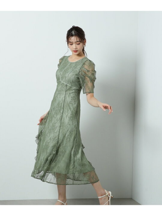 楽天市場】【SALE／37%OFF】バイカラーラッフルレースドレス JILL by 