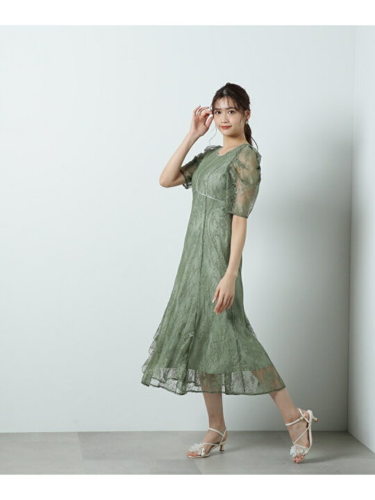 楽天市場】【SALE／37%OFF】バイカラーラッフルレースドレス JILL by 