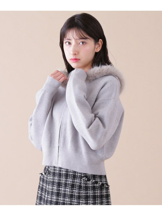 楽天市場】【SALE／30%OFF】ボリュームフェイクファーニットパーカー 