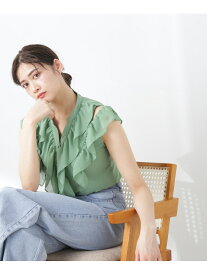 【SALE／37%OFF】フリルディテールノースリブラウス JILL by JILL STUART ジル バイ ジル スチュアート トップス シャツ・ブラウス ブラック グリーン ホワイト【RBA_E】【送料無料】[Rakuten Fashion]