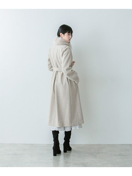 楽天市場】【SALE／30%OFF】ノーカラーウールフォックスコート JILL by 