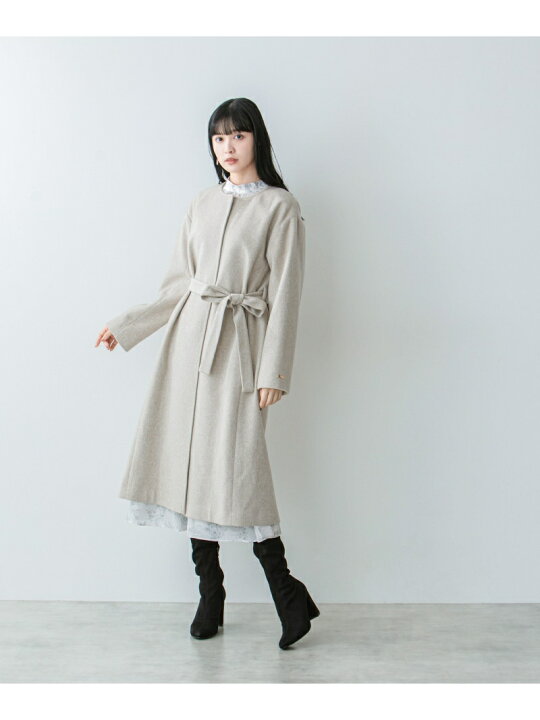 楽天市場】【SALE／30%OFF】ノーカラーウールフォックスコート JILL by 