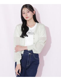 シャイニーシアーカーディガン JILL by JILL STUART ジル バイ ジル スチュアート トップス ニット ホワイト グレー ブラウン【送料無料】[Rakuten Fashion]