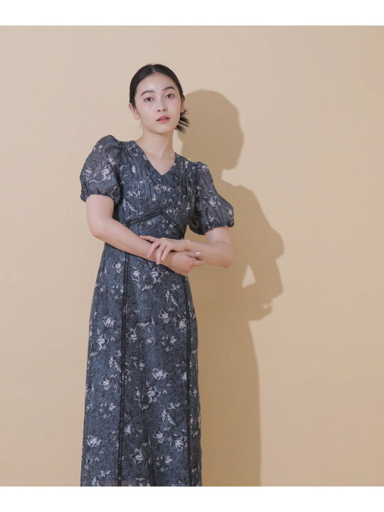 楽天市場】【SALE／50%OFF】◇ドローイングフラワープリントワンピース 