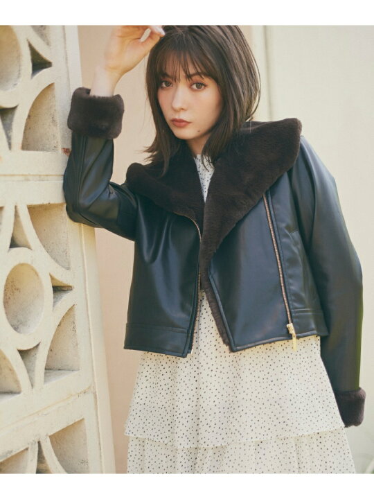 楽天市場】【SALE／30%OFF】フェイクファーライダースジャケット JILL 