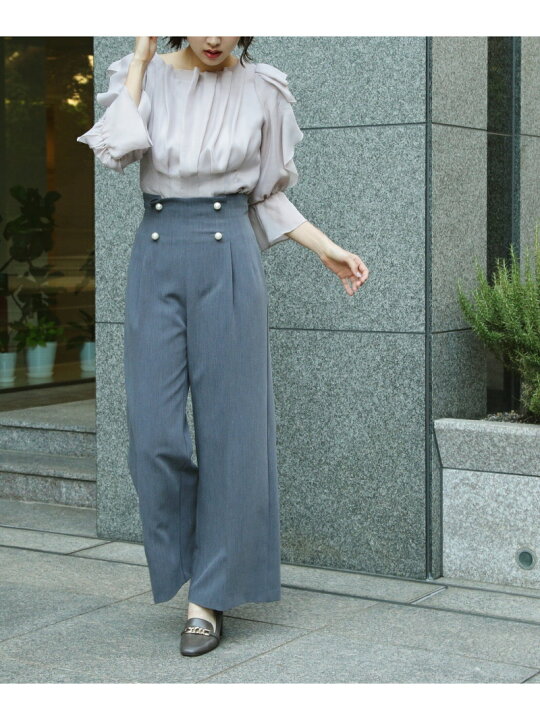 楽天市場】パールボタンワイドパンツ JILL by JILL STUART ジル バイ  