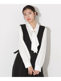 【SALE／46%OFF】ラッフルボウタイブラウス JILL by JILL STUART ジル バイ ジル スチュアート トップス シャツ・ブラウス ピンク ホワイト【RBA_E】【送料無料】[Rakuten Fashion]